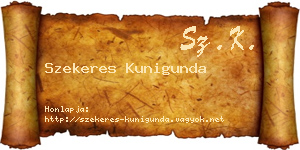 Szekeres Kunigunda névjegykártya