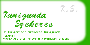 kunigunda szekeres business card